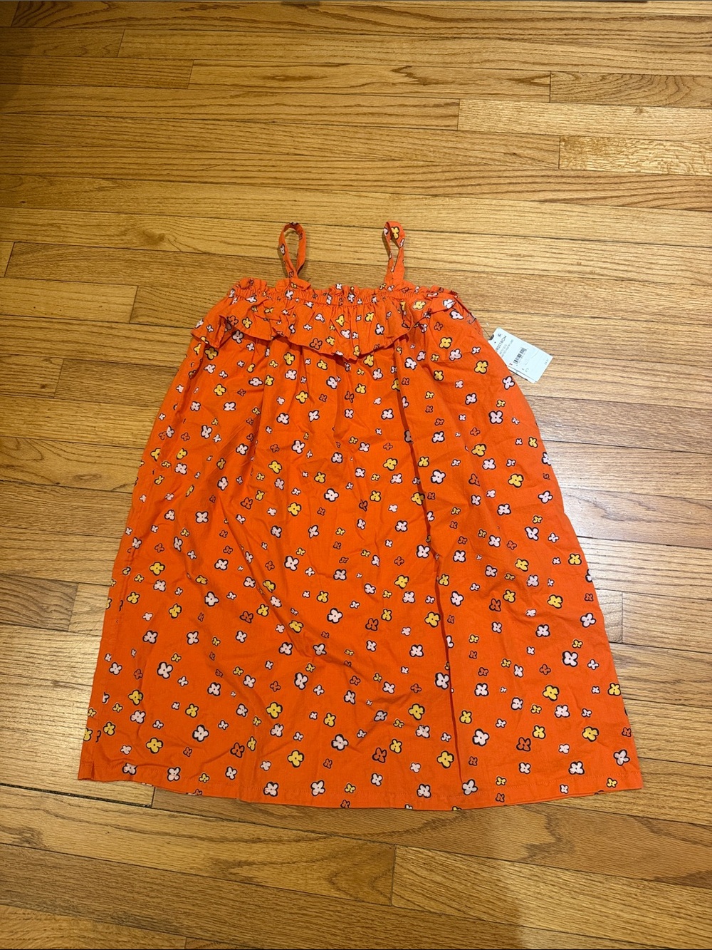 NWT: Harper Canyon Orange Floral Ruffle Sundress for Girls
